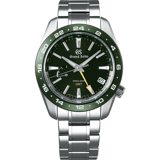 GRAND SEIKO Sport Collection 40.5mm Green Dial GMT Spring Drive Automatic on Steel Bracelet SBGE257