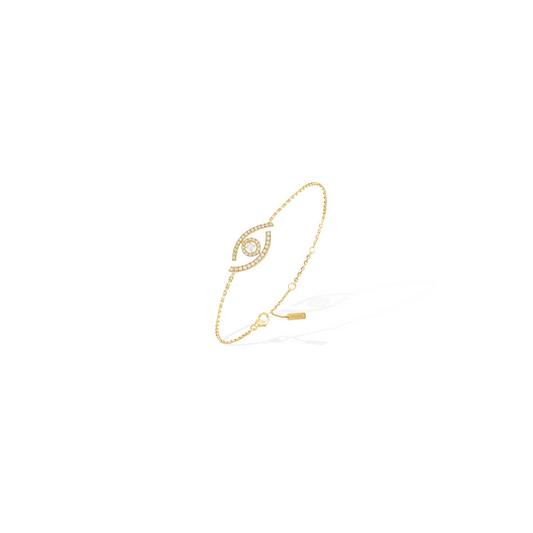 Messika 18K Yellow Gold Lucky Eye Diamond Bracelet