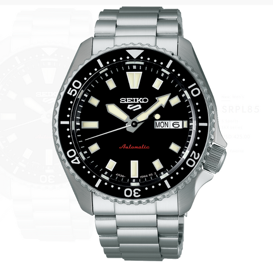 Seiko 5 Sport SS Automatic Black Dial - SRPPL85