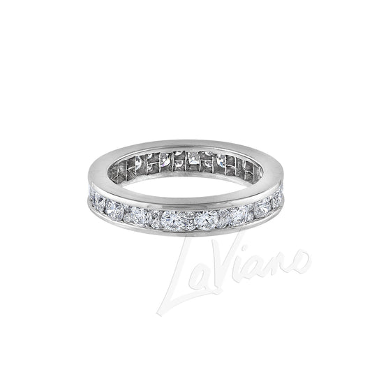 LaViano Fashion Platinum Diamond Eternity Wedding Band