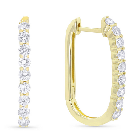 LaViano Fashion 14K Yellow Gold Diamond Earrings