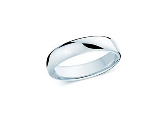 LaViano Fashion 18K White Gold Wedding Band 5.5MM Size 9