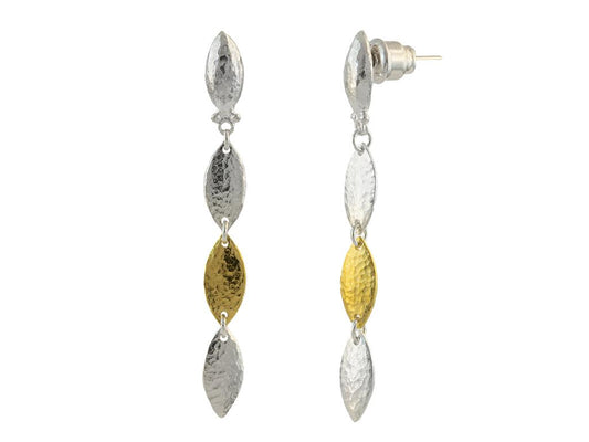 Gurhan Sterling Silver with 24K Layered Yellow Gold Earrings