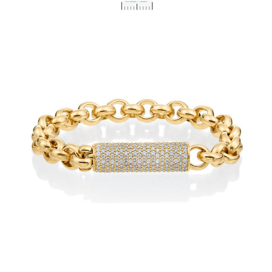 LaViano Fashion 18K Yellow Gold Diamond Bracelet