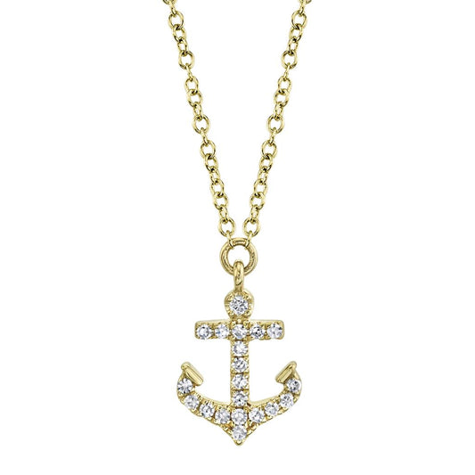Shy Creation 14K Yellow Gold Diamond Pendant