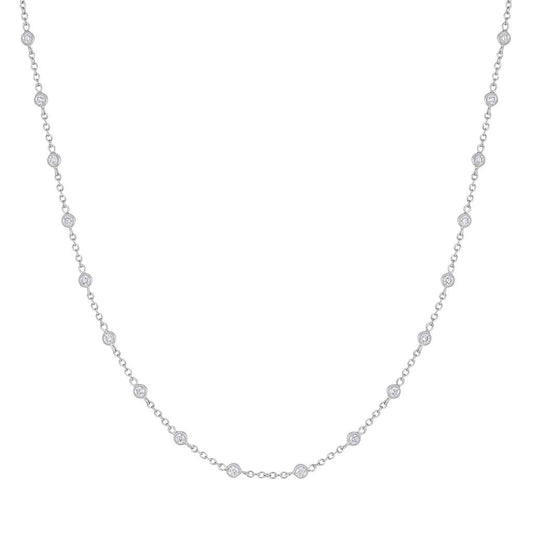 LaViano Fashion 18K White Gold Diamond Necklace