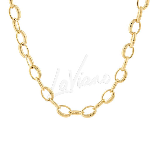 LaViano Fashion 18K Yellow Gold Link Necklace