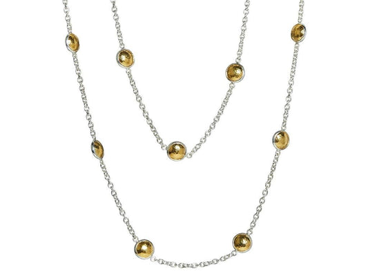 Gurhan Sterling Silver Necklace Layered with 24K Yellow Gold