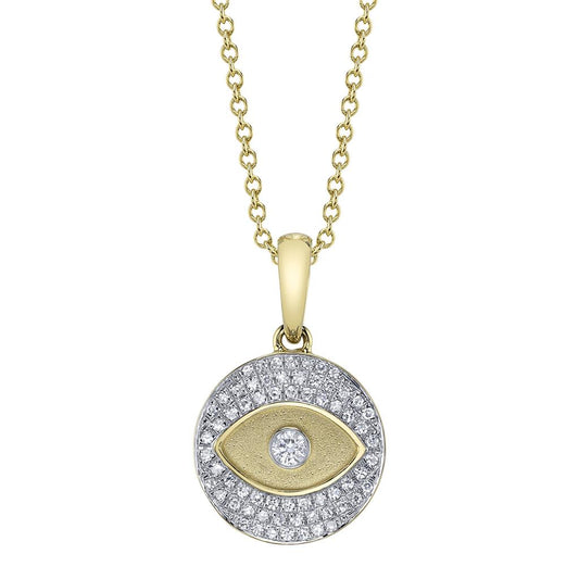 Shy Creation 14K Yellow Gold Diamond Pendant