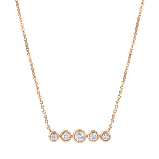 LaViano Fashion 18K Rose Gold Diamond Necklace