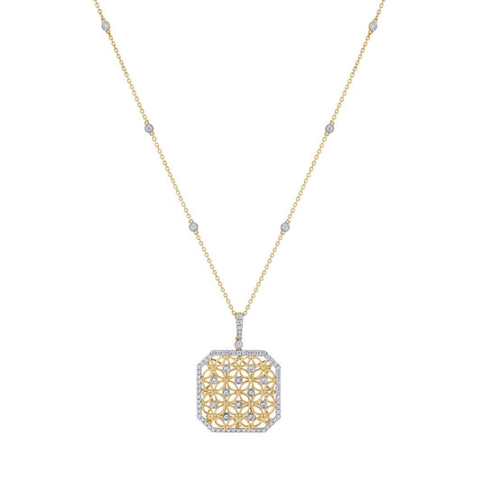 LaViano Fashion 18K Yellow Gold Diamond Pendant