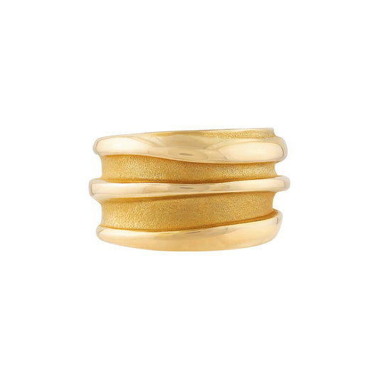 Laviano Fashion 18K Yellow Gold Wide Ring