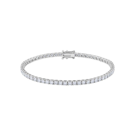 LaViano Fashion 14K White Gold Diamond Tennis Bracelet