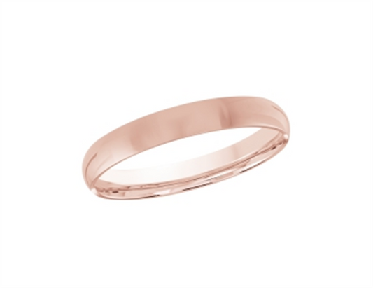 LaViano Fashion 18K Rose Gold Wedding Band 2MM Size 7