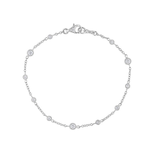 LaViano Fashion 18K White Gold Diamond Bracelet