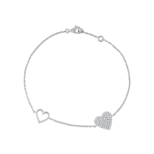 LaViano Fashion 14K White Gold Diamond Bracelet