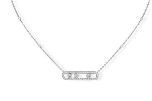 Messika 18K White Gold Diamond Move PV Necklace
