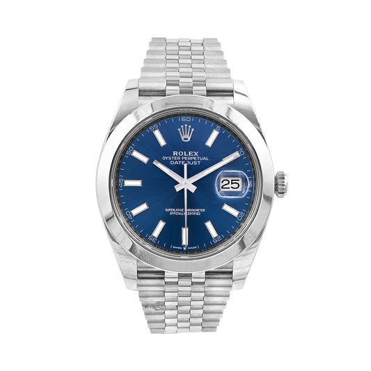 Datejust 41 mm Blue Dial Sticks 126300