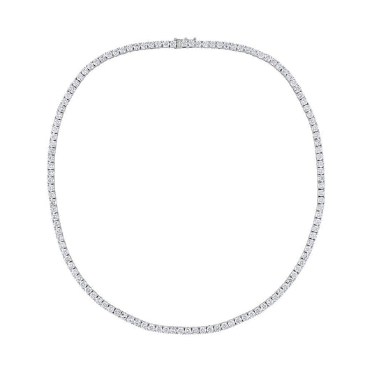 LaViano Fashion 18K White Gold Diamond Tennis Necklace