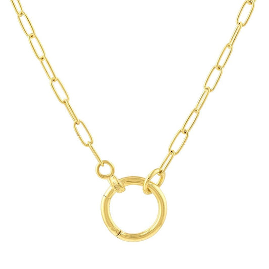 Mazza 14K Yellow Gold Charm Necklace