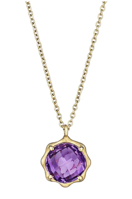 Carelle 18K Yellow Gold Amethyst Pendant