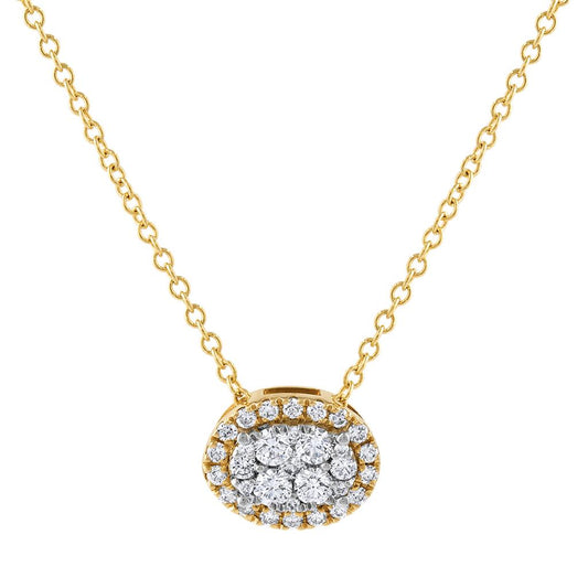 LaViano Fashion 14K Two Tone Diamond Pendant Diamonds .35 Carats