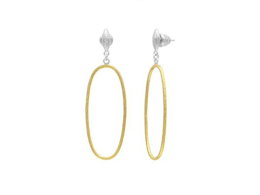 Gurhan Sterling Silver and 24K Yellow Gold drop Earrings