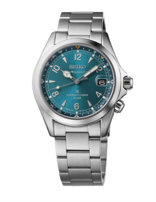 SEIKO PROSPEX LUXE ALPINIST SS AUTOMATIC TURQUISE DIAL SPB503