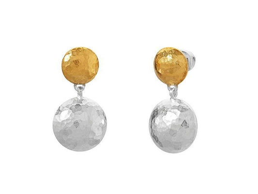 Gurhan Sterling Silver Earrings Layered with 24K Yellow Gold