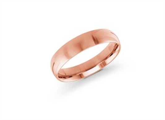 LaViano Fashion 18K Rose Gold Wedding Band 5MM Size 10