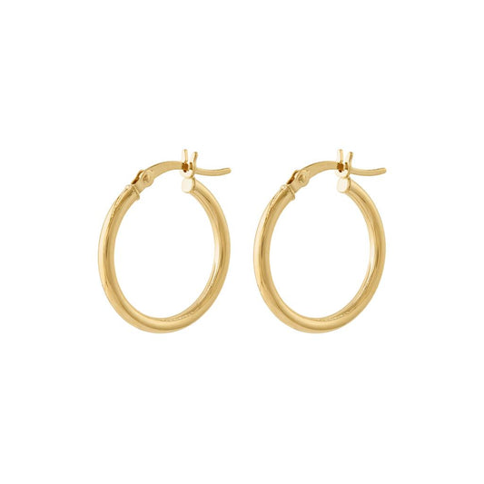 LaViano Fashion 14K Yellow Gold Hoop Earrings 2x20MM