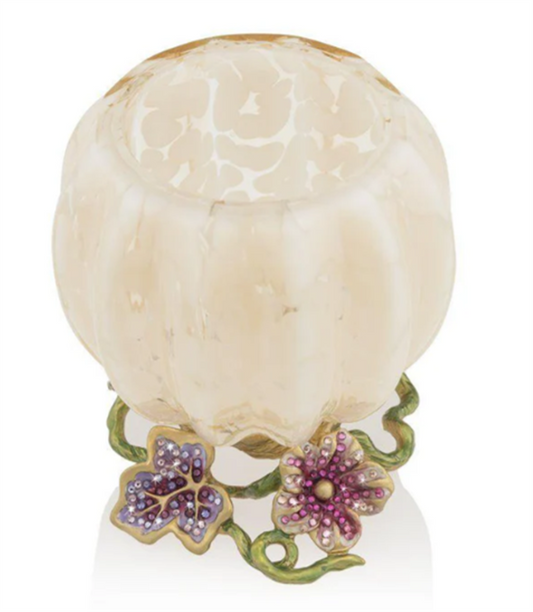 Jay Strongwater Carmella Leaf and Vine Candle Holder