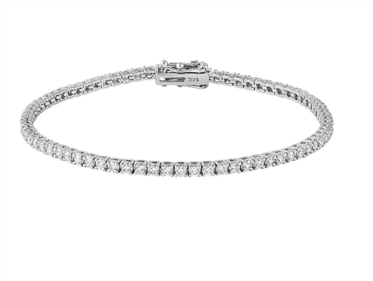 LaViano Fashion 14K White Gold Diamond Bracelet