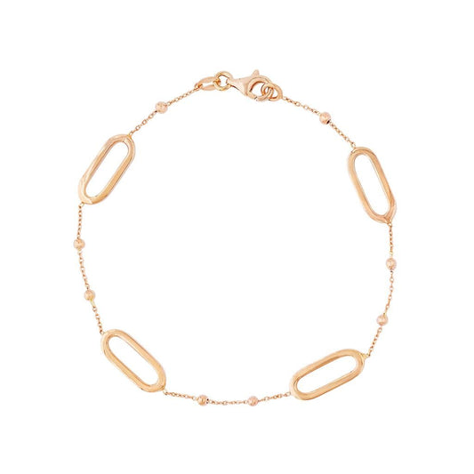 LaViano Fashion 18K Rose Gold Station Bracelet