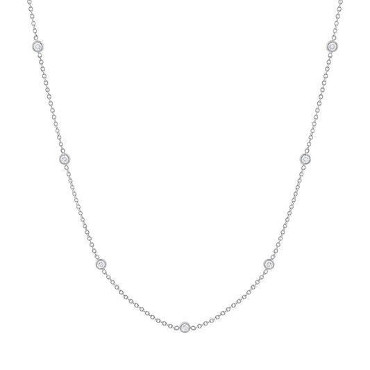 LaViano Fashion 18K White Gold Diamond Necklace