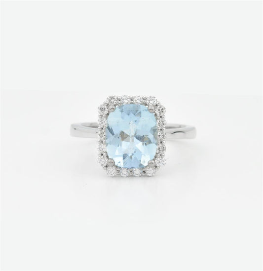 LaViano Fashion Platinum Sapphire and Diamond Ring