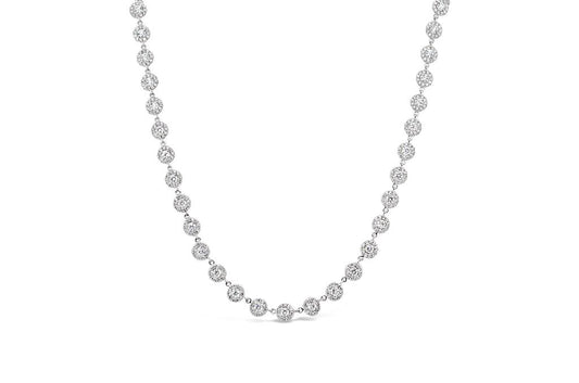 LaViano Fashion 18K White Gold Diamond Necklace