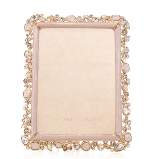 Jay Strongwater Leslie Bejeweled 5X7 Baby Pink