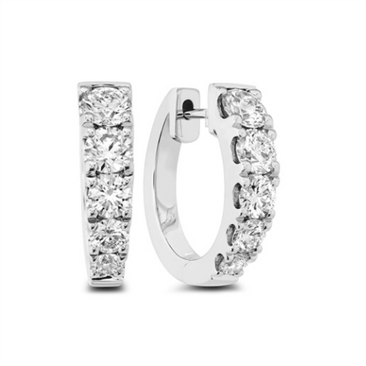 LaViano Fashion 18K White Gold Diamond Earrings