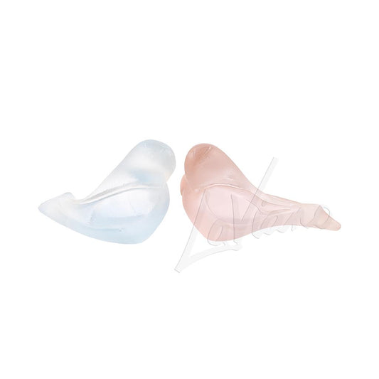 Daum Crystal Love Birds in Blue & Pink by Pierre-Yves Rochon