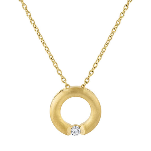 LaViano Fashion 14K Yellow Gold Diamond Pendant Diamonds .10 Carats
