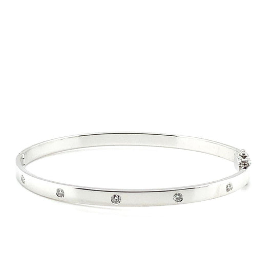 LaViano Fashion 18K White Gold Diamond Bangle