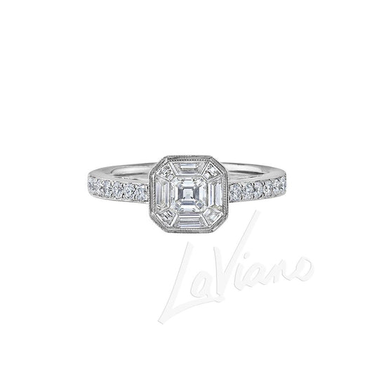 LaViano Fashion 18K White Gold Diamond Mosaic Ring