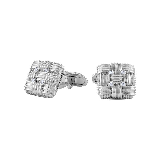 LaViano Fashion 18K White Gold Cufflinks