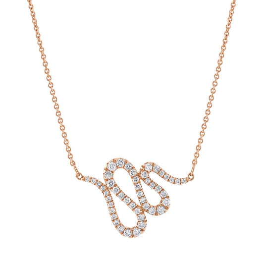 LaViano Fashion 14K Rose Gold and Diamond Necklace