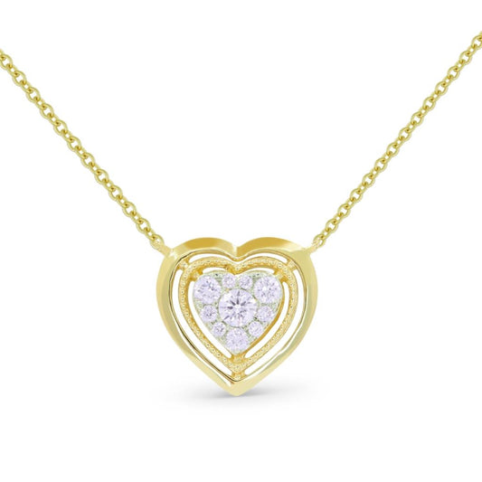 LaViano Fashion 14K Yellow Gold Diamond Necklace