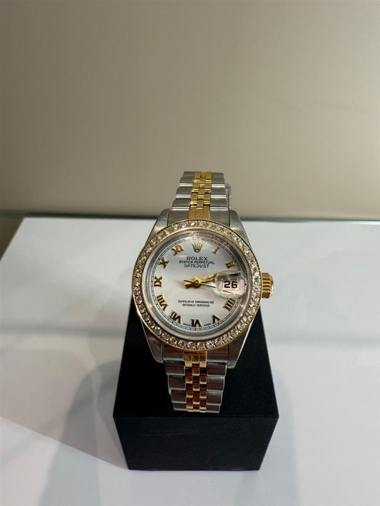 Rolex 26MM Datejust Two Tone Diamond Bezel 79173