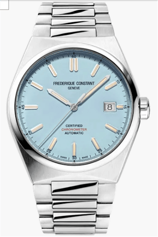 FC-303LB3NH6B Frederique Constant Highlife Automatic COSC 39mm Light Blue Dial on Bracelet