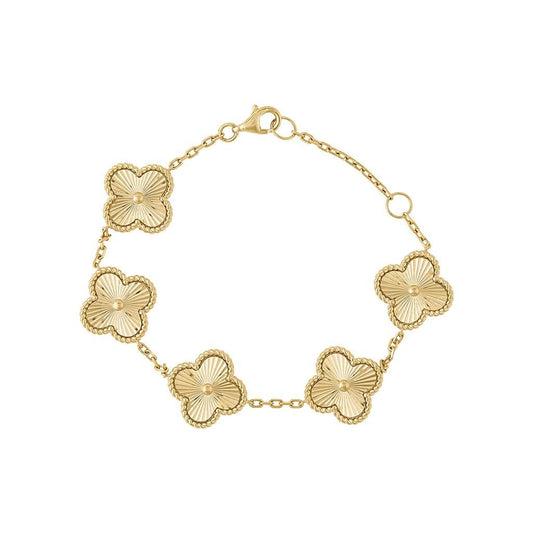 LaViano Fashion 14K Yellow Gold Mother of Pearl Bracelet