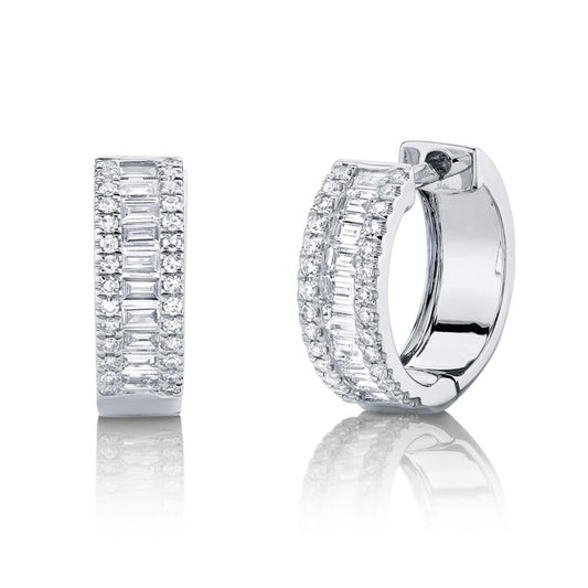 Shy Creation 14K White Gold Diamond Earrings